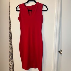 Fitted red dress
